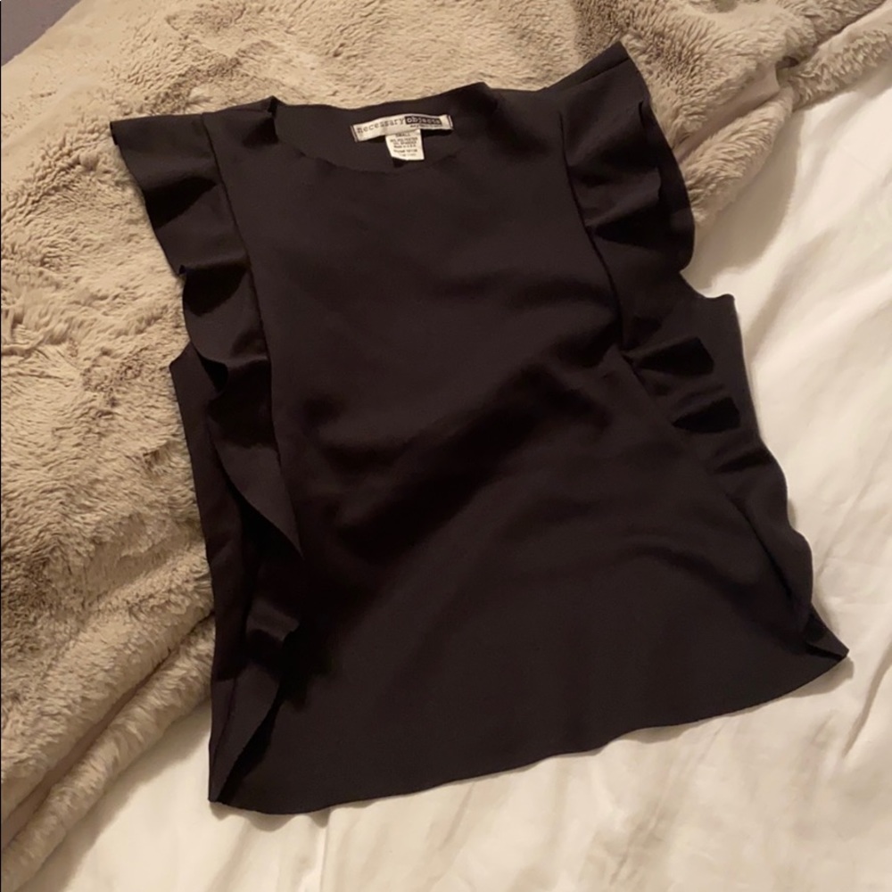 Necessary Objects Ruffled Scuba Blouse - image 1